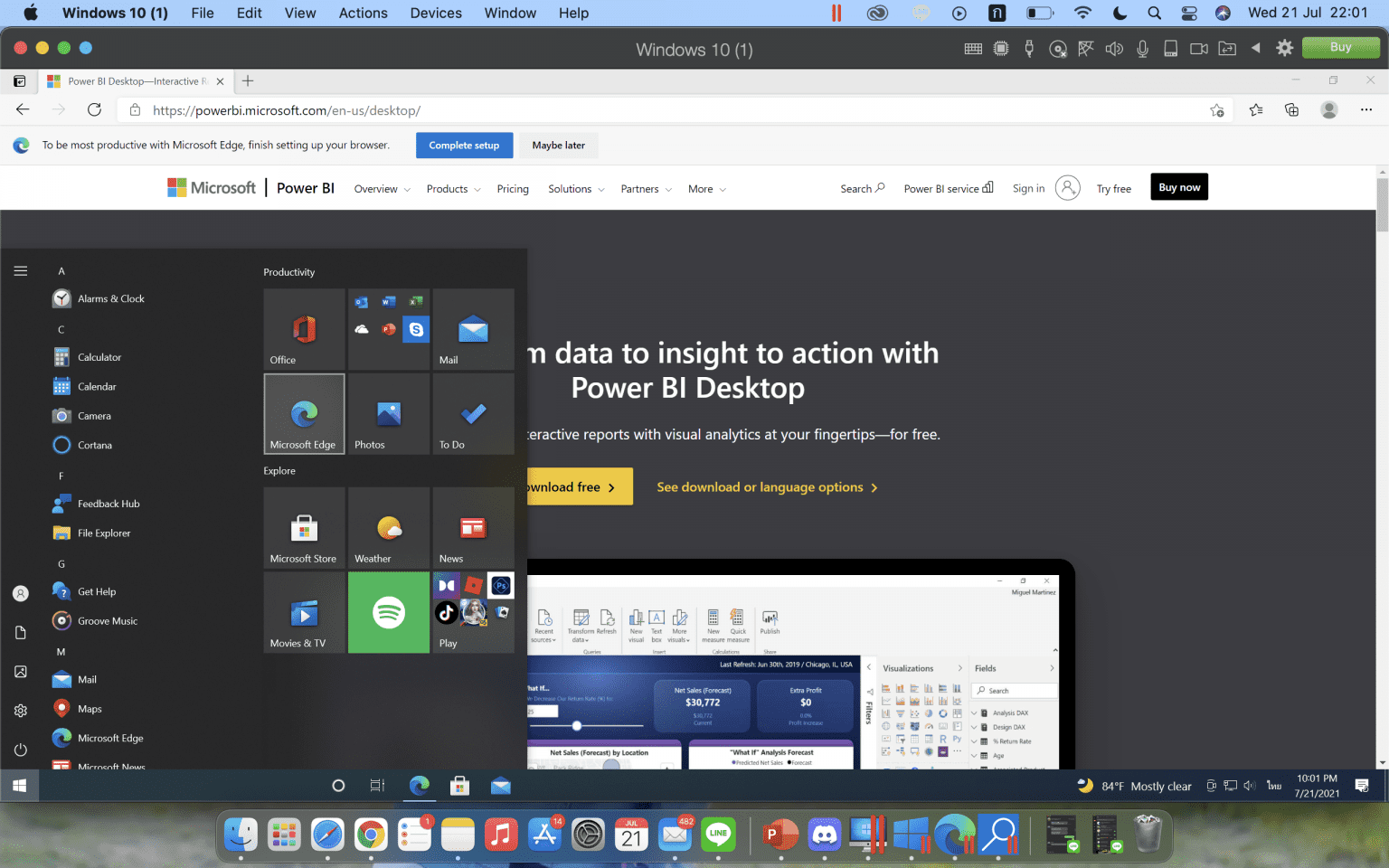power bi download for mac