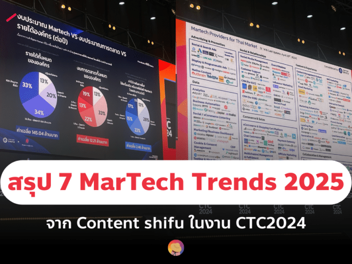 สรุป 7 MarTech Trends 2025 จาก Content shifu ในงาน CTC2024