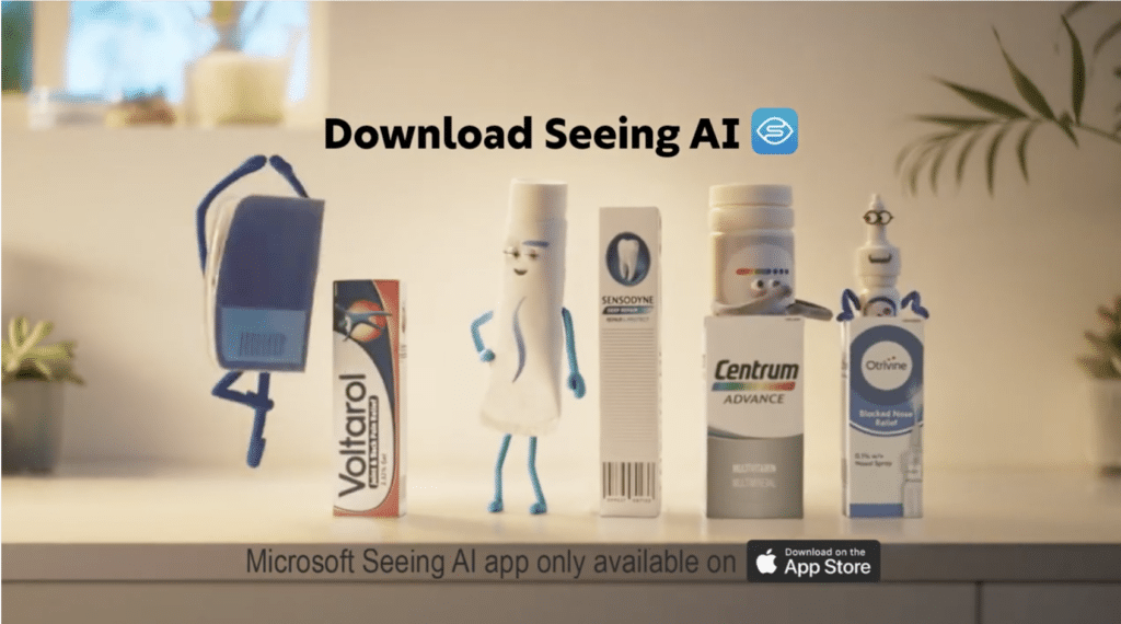 การตลาด AI Haleon Microsoft Seeing AI 