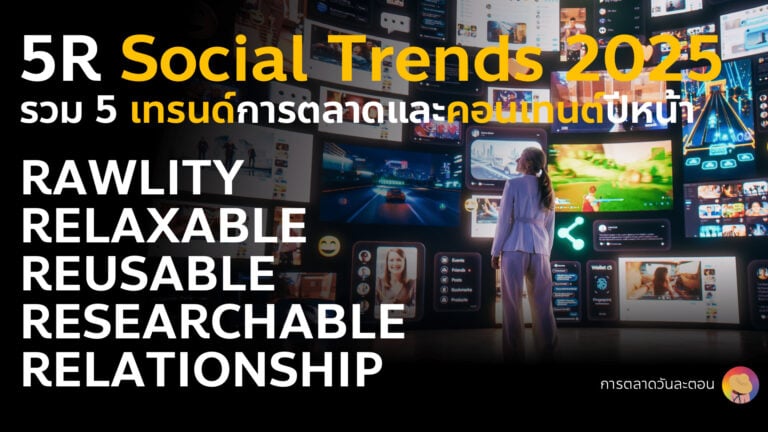5R Social Media Marketing Trends 2025 เทรนด์การตลาดโซเชียล Rawlity Content การตลาดและคอนเทนต์แบบไม่ปรุงแต่ง เล่นกับสัญชาณดิบของผู้คน