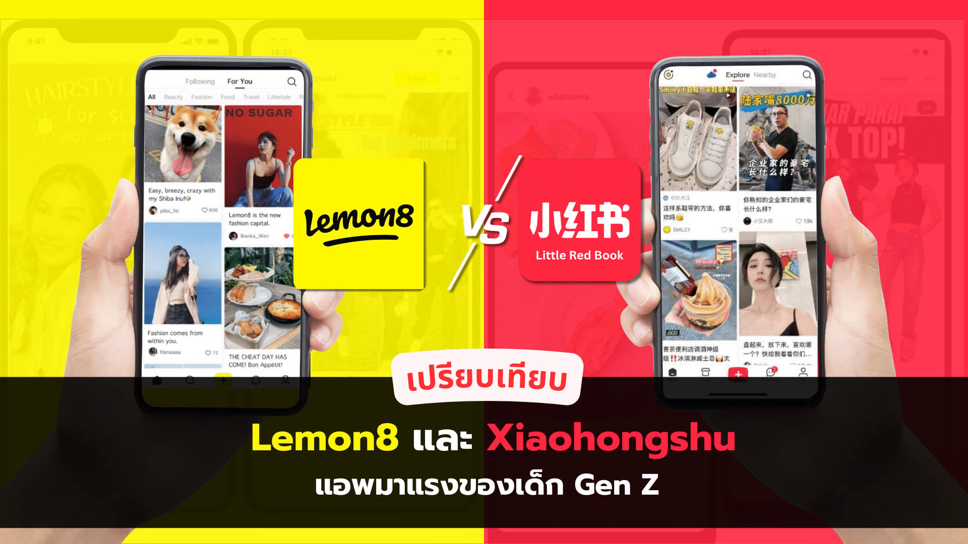 เปรียบเทียบ Xiaohongshu และ Lemon8