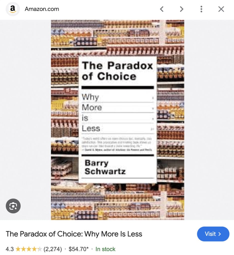 Choice Paralysis 
