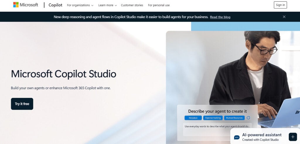 AI Agent 101 (Part2): การสร้าง Chatbot AI ด้วย Copilot Studio