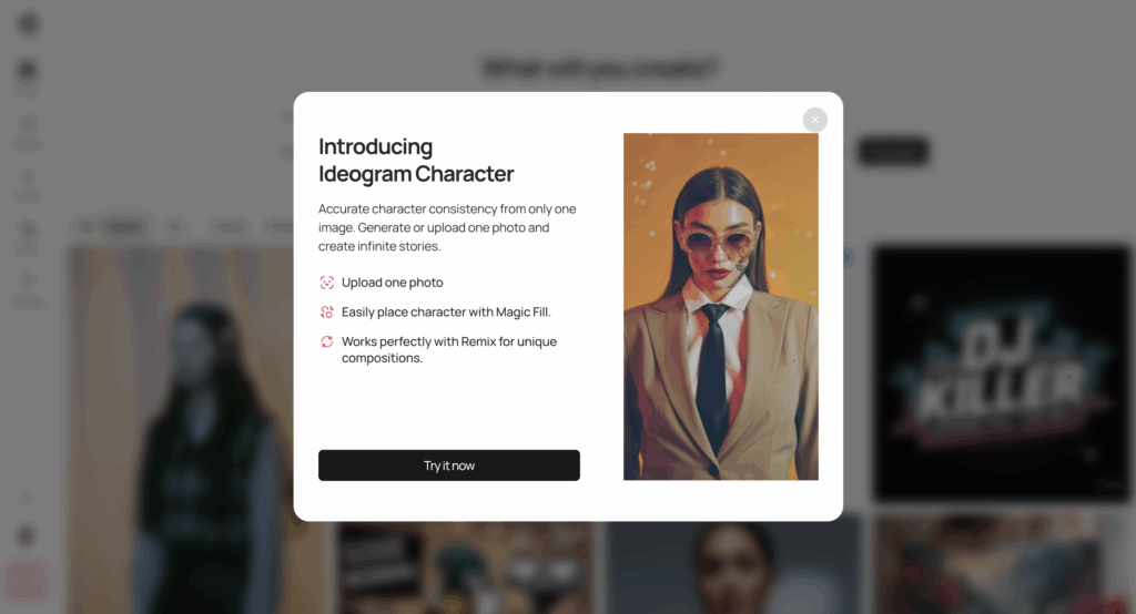 AI สร้างภาพให้หน้าไม่เปลี่ยน อัพเดทฟีเจอร์ Character จาก Ideogram จำหน้าเดิม สร้างภาพต่อเนื่อง ได้จริง