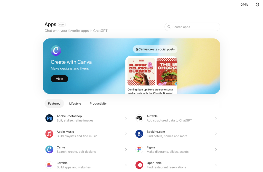 ChatGPT อัปเดตใหม่ เปลี่ยน Connectors เป็น App ใน ChatGPT