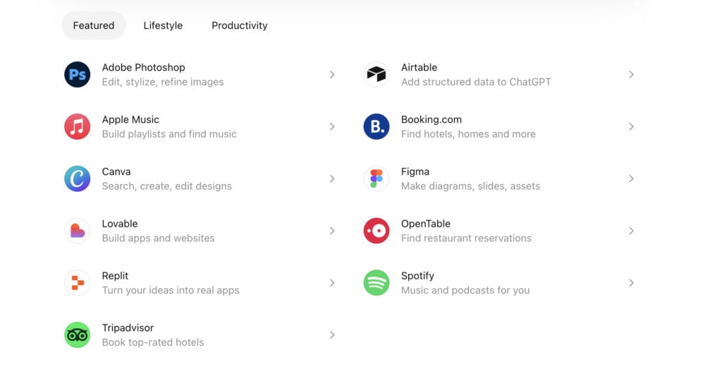 ChatGPT อัปเดตใหม่ เปลี่ยน Connectors เป็น App ใน ChatGPT