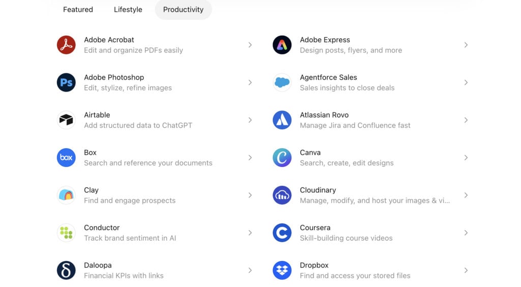 ChatGPT อัปเดตใหม่ เปลี่ยน Connectors เป็น App ใน ChatGPT