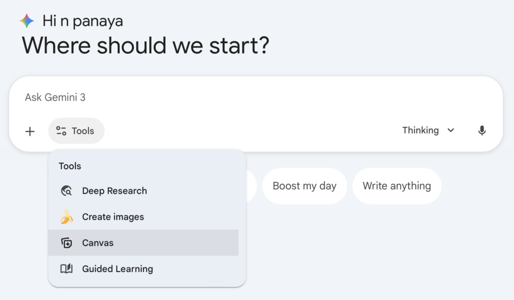 การใช้ Gemini Canvas เขียนโค้ดสร้างหน้าเว็บ Interactive Dashboard โดย ปณยา สุดตา Panaya Sudta
