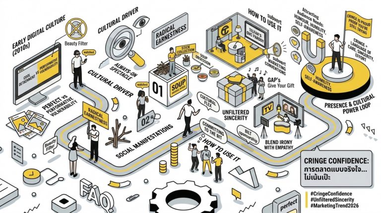 Cringe Confidence เทรนด์การตลาดจริงใจโนฟิวเตอร์ ไม่เสแสร้งแกล้งเป็น Social Trends & Content Marketing 2026 จาก Think Forward ของ We Are Social