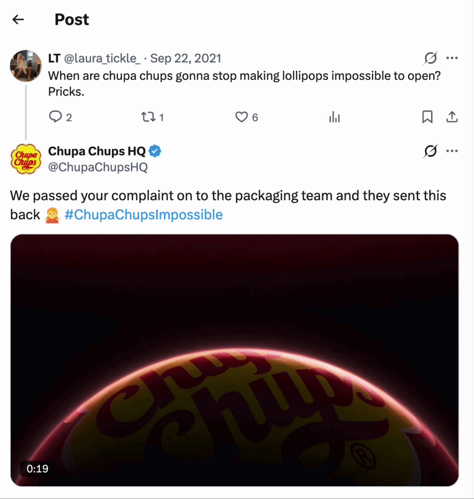 Self Deprecating Marketing Chupa Chups