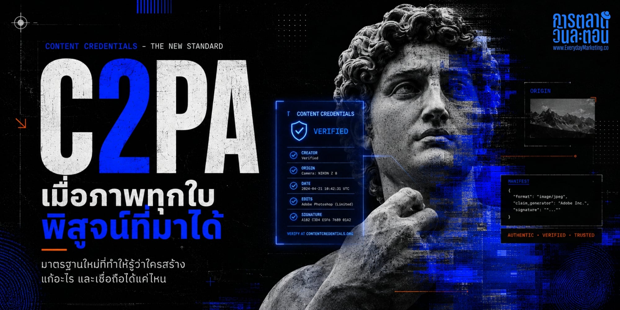 C2PA Content Credentials มาตรฐานตรวจสอคอนเทนต์ที่ Google I/O 2026 พร้อม SynthID กว่า 100,000 ล้านชิ้น วิเคราะห์ 5 ผลกระทบต่อ Marketing ทั่วโลก