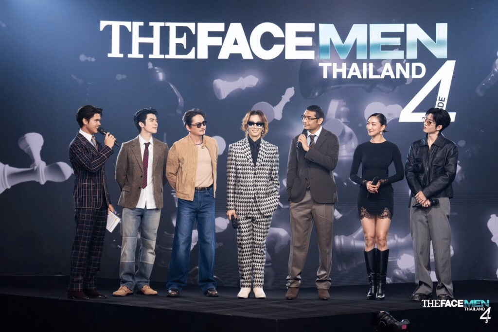 Social media engagement stats for The Face Men Thailand 4 campaign.