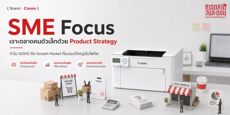 การตลาด SME คือตลาดที่ 99.5% ของธุรกิจไทยอยู่ในนั้น และ 84% เป็นรายย่อย ถอดเคส Canon ออกเครื่องพิมพ์เจาะ SOHO ว่าแบรนด์ใหญ่เห็นโอกาสอะไรในธุรกิจตัวเล็ก