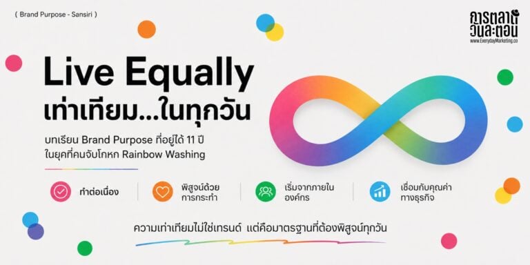 Sansiri Brand Purpose ที่อยู่ได้ 11 ปีต่างจาก Rainbow Washing อย่างไร ถอดเคสแคมเปญ Live Equally ของแสนสิริ ที่นักการตลาดต้องรู้