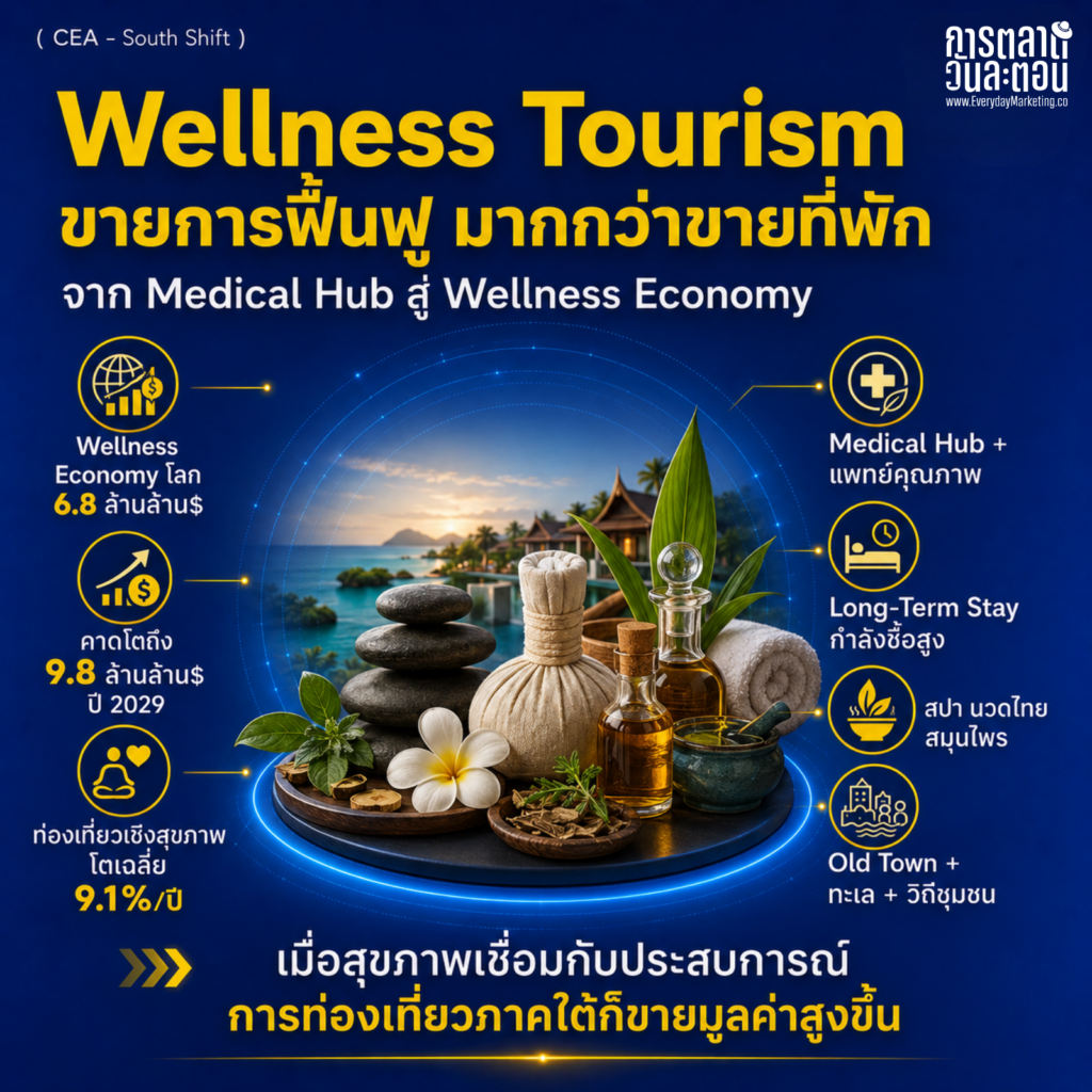 โอกาสธุรกิจภาคใต้เปิดกว้างด้วย 5 เครื่องยนต์ใหม่จากแบงก์ชาติ Wellness Tourism, Future Food, ESG Retail พร้อมเคสสงขลาเพิ่มมูลค่าสินค้าท้องถิ่น 5-6 เท่า