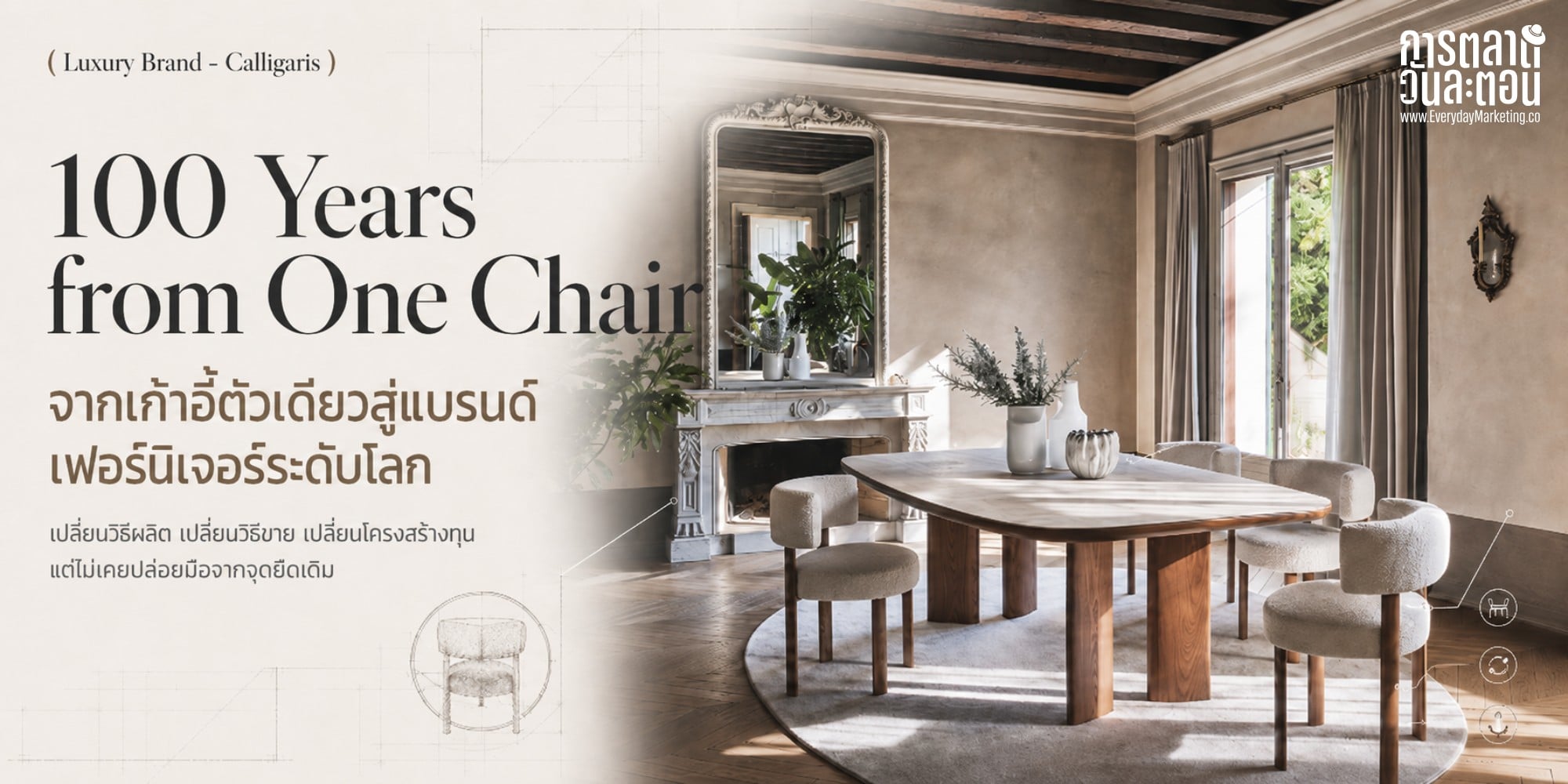 Calligaris แบรนด์เฟอร์นิเจอร์อิตาลีจากเก้าอี้ Marocca ปี 1923 สู่กลุ่มธุรกิจรายได้ 250 ล้านยูโร ถอดกลยุทธ์เปลี่ยนตัวเอง 3 ครั้งใหญ่โดยไม่ทิ้งราก พร้อมบทเรียนสำหรับแบรนด์ไทย