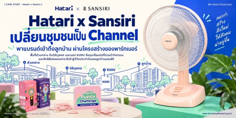 Hatari X Sansiri เปิดแคมเปญบ้านนี้มีแฟนใหม่ ชวนลูกบ้าน 600 โครงการรีไซเคิลพัดลมเก่า เป้า 1,000 เครื่องปี 2569 ลดคาร์บอน 5,000 กก. ถอดกลยุทธ์ Community Marketing
