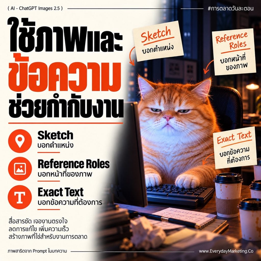 Prompt ChatGPT Images 2.5 เหมือนหรือต่างจาก Image 2.0 สรุปจุดเปลี่ยนของวิธีสั่งงาน แนวทาง 5 ข้อ พร้อม 10 ตัวอย่าง Prompt เทียบเก่า-ใหม่ให้ Copy ไปใช้ได้ทันที
