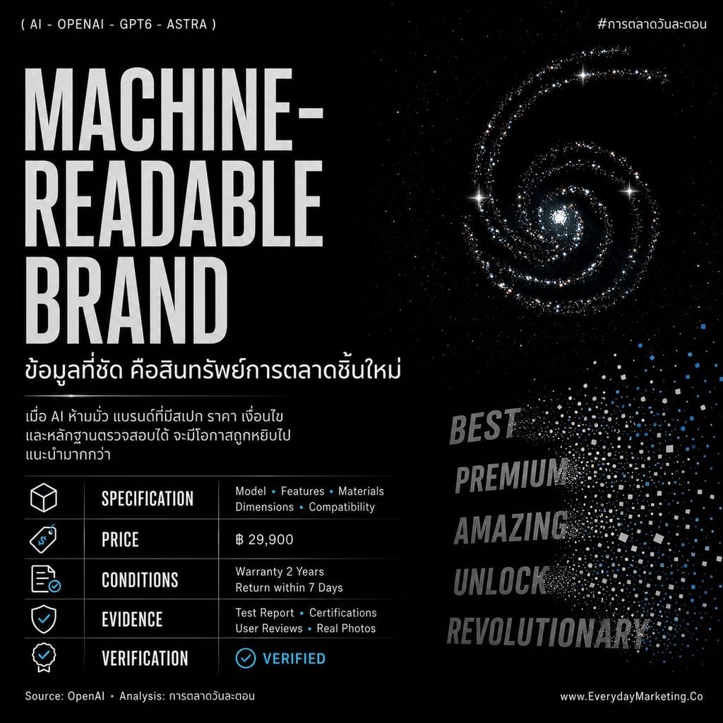ChatGPT6 Astra for Marketing วิเคราะห์โมเดลใหม่ OpenAI ที่ทำงานบนคอมแทนคน 40 นาทีต่องาน อยู่ในขอบเขต 100% พร้อม 10 ข้อที่ส่งผลต่อธุรกิจและนักการตลาดนับจากนี้